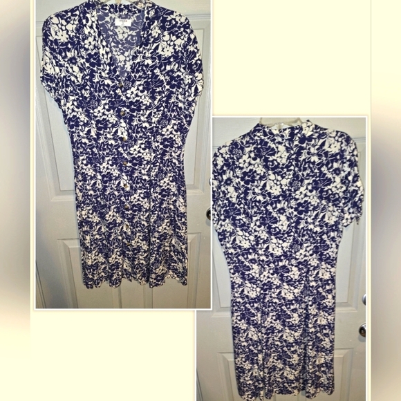 UNTUCKit for Her Camille Tie Sleeve Button Front Floral Print Dress Size 8 or M - Picture 4 of 10